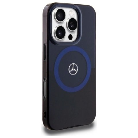 Etui Mercedes MB Double Layer BiColor MagSafe na iPhone 16 Pro Max - niebieskie