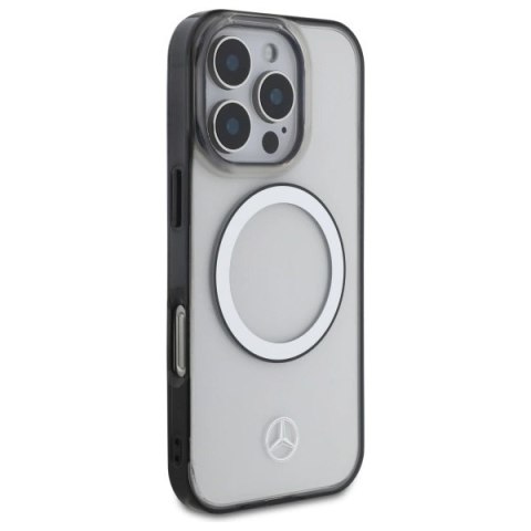 Etui Mercedes Printed logo MagSafe na iPhone 16 Pro - przezroczyste