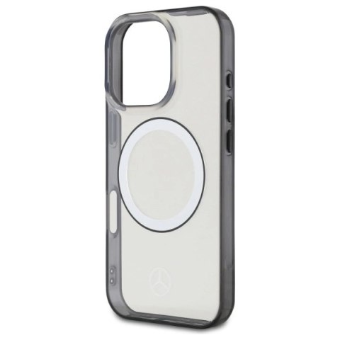 Etui Mercedes Printed logo MagSafe na iPhone 16 Pro - przezroczyste