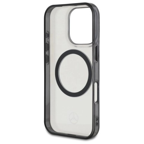 Etui Mercedes Printed logo MagSafe na iPhone 16 Pro - przezroczyste