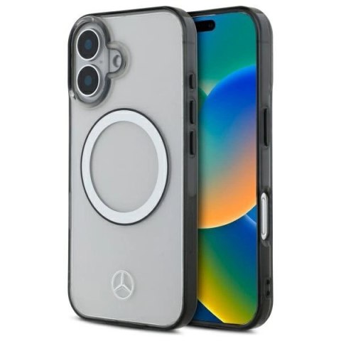 Etui Mercedes Printed logo MagSafe na iPhone 16 - przezroczysty Etui Mercedes Printed logo MagSafe na iPhone 16 - przezroczysty