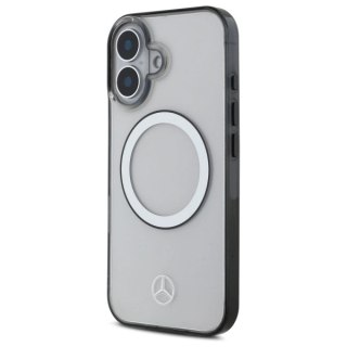 Etui Mercedes Printed logo MagSafe na iPhone 16 - przezroczysty