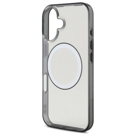 Etui Mercedes Printed logo MagSafe na iPhone 16 - przezroczysty Etui Mercedes Printed logo MagSafe na iPhone 16 - przezroczysty