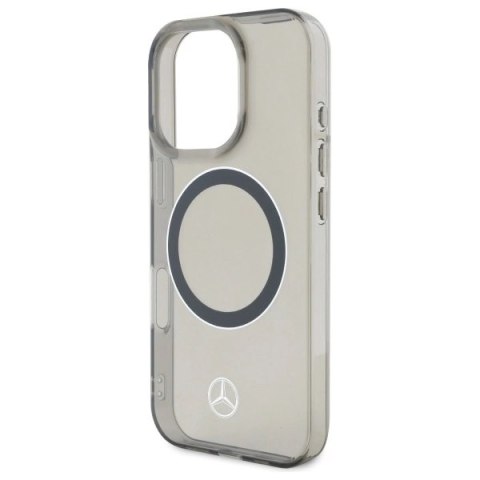 Etui Mercedes Silver Ring MagSafe na iPhone 16 Pro - czarne Etui Mercedes Silver Ring MagSafe na iPhone 16 Pro - czarne