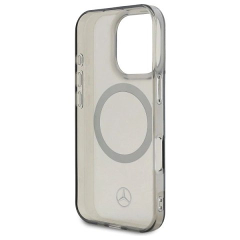 Etui Mercedes Silver Ring MagSafe na iPhone 16 Pro - czarne Etui Mercedes Silver Ring MagSafe na iPhone 16 Pro - czarne