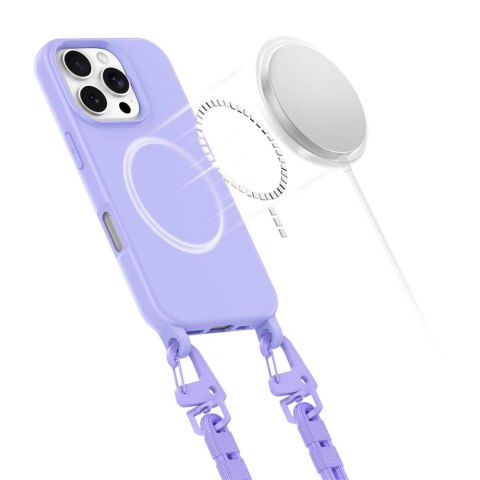 Etui Tech-Protect MagNecklace MagSafe ze smyczą na iPhone 16 Pro Max - fioletowe