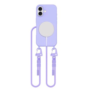 Etui Tech-Protect MagNecklace MagSafe ze smyczą na iPhone 16 - fioletowe