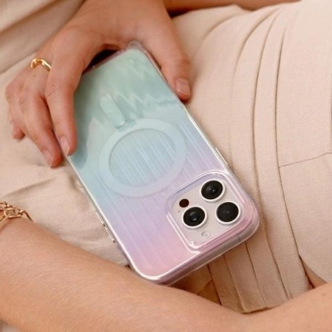 Etui UNIQ Coehl Linear Magnetic Charging na iPhone 16 - opalizujące Etui UNIQ Coehl Linear Magnetic Charging na iPhone 16 - opalizujące