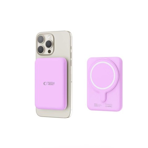 Powerbank Tech-Protect LifeMag MagSafe PB10 5000 mAh - różowy Powerbank Tech-Protect LifeMag MagSafe PB10 5000 mAh - różowy