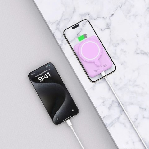 Powerbank Tech-Protect LifeMag MagSafe PB10 5000 mAh - różowy Powerbank Tech-Protect LifeMag MagSafe PB10 5000 mAh - różowy