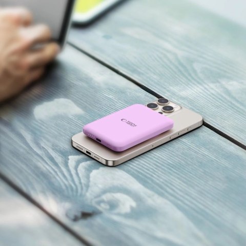 Powerbank Tech-Protect LifeMag MagSafe PB10 5000 mAh - różowy Powerbank Tech-Protect LifeMag MagSafe PB10 5000 mAh - różowy