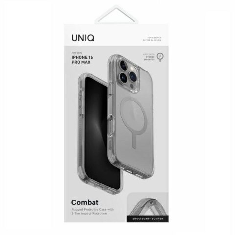 Etui UNIQ Combat Magclick Charging na iPhone 16 Pro Max - szare Etui UNIQ Combat Magclick Charging na iPhone 16 Pro Max - szare