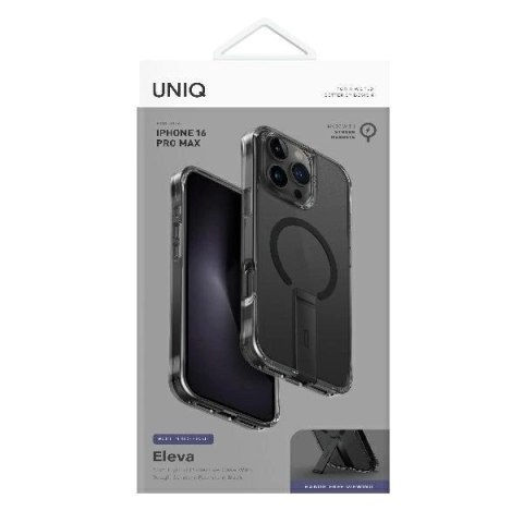 Etui UNIQ Eleva with Vertica Stand na iPhone 16 Pro Max - czarne Etui UNIQ Eleva with Vertica Stand na iPhone 16 Pro Max - czarne