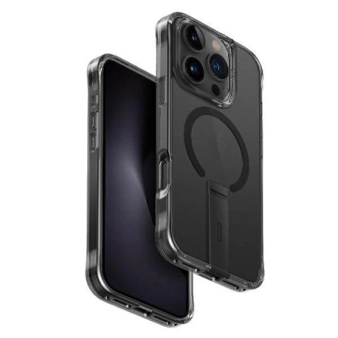 Etui UNIQ Eleva with Vertica Stand na iPhone 16 Pro - czarne Etui UNIQ Eleva with Vertica Stand na iPhone 16 Pro - czarne