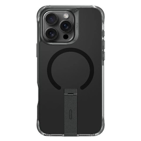 Etui UNIQ Eleva with Vertica Stand na iPhone 16 Pro - czarne Etui UNIQ Eleva with Vertica Stand na iPhone 16 Pro - czarne