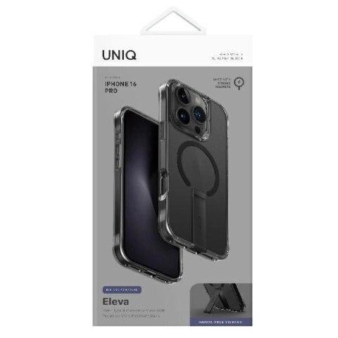 Etui UNIQ Eleva with Vertica Stand na iPhone 16 Pro - czarne Etui UNIQ Eleva with Vertica Stand na iPhone 16 Pro - czarne