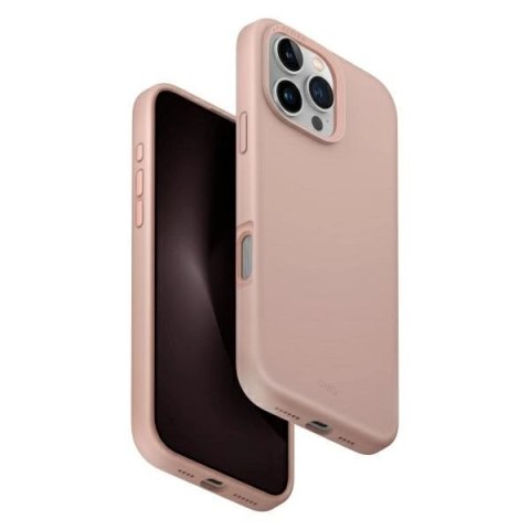 Etui UNIQ Lino Hue Magclick Charging na iPhone 16 Pro Max - różowe