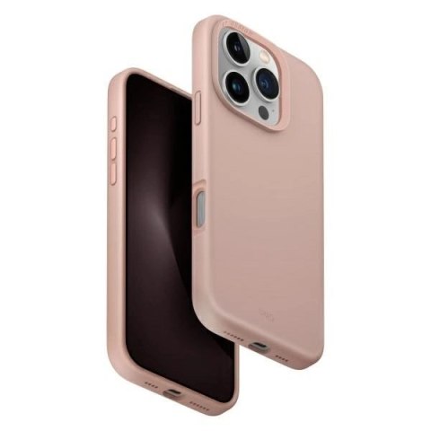 Etui UNIQ Lino Hue Magclick Charging na iPhone 16 Pro - różowe Etui UNIQ Lino Hue Magclick Charging na iPhone 16 Pro - różowe