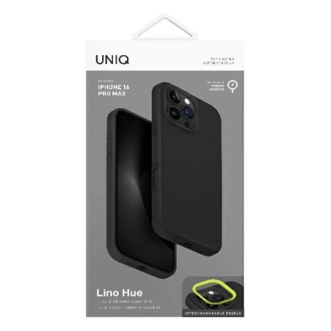 Etui UNIQ Lino Hue Magclick Charging na iPhone 16 Pro - szare Etui UNIQ Lino Hue Magclick Charging na iPhone 16 Pro - szare