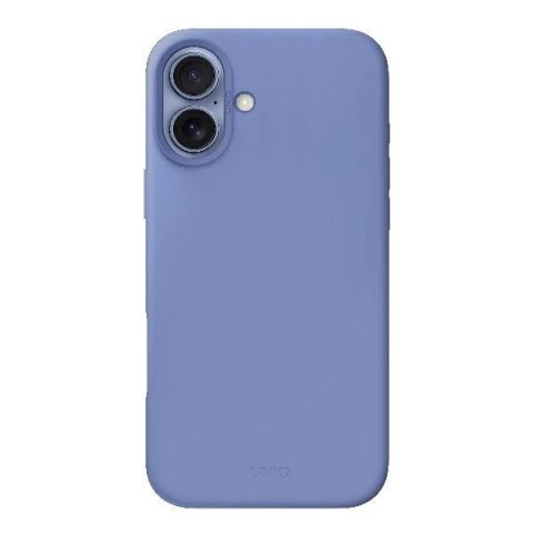 Etui UNIQ Lino Hue Magclick Charging na iPhone 16 - niebieskie