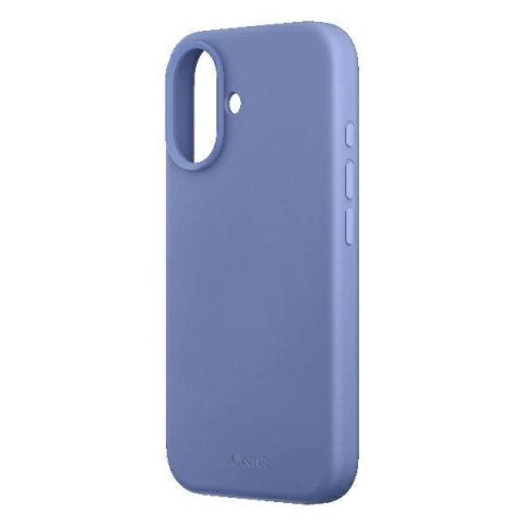Etui UNIQ Lino Hue Magclick Charging na iPhone 16 - niebieskie
