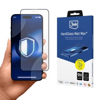 Szkło hartowane 3mk HardGlass Matt Max na iPhone 16 Plus