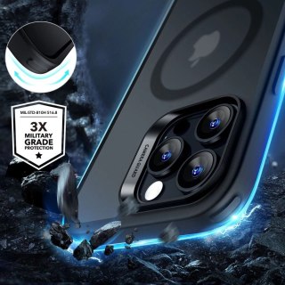 Zestaw etui ESR Classic Hybrid Halolock MagSafe + szkło hartowane na iPhone 16 Pro Max - półprzezroczyste z czarną ramką