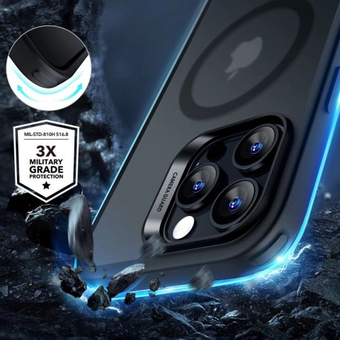 Zestaw etui ESR Classic Hybrid Halolock MagSafe + szkło hartowane na iPhone 16 Pro Max - półprzezroczyste z czarną ramką Zestaw etui ESR Classic Hybrid Halolock MagSafe + szkło hartowane na iPhone 16 Pro Max - półprzezroczyste z czarną ramką