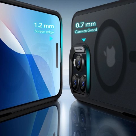 Zestaw etui ESR Classic Hybrid Halolock MagSafe + szkło hartowane na iPhone 16 Pro Max - półprzezroczyste z czarną ramką Zestaw etui ESR Classic Hybrid Halolock MagSafe + szkło hartowane na iPhone 16 Pro Max - półprzezroczyste z czarną ramką