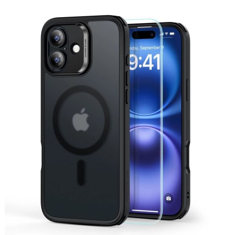 Zestaw etui ESR Classic Hybrid Halolock MagSafe + szkło hartowane na iPhone 16 - półprzezroczyste Zestaw etui ESR Classic Hybrid Halolock MagSafe + szkło hartowane na iPhone 16 - półprzezroczyste
