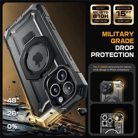 Etui Supcase UB Grip Mag z MagSafe na iPhone 16 Pro Max - czarne Etui Supcase UB Grip Mag z MagSafe na iPhone 16 Pro Max - czarne