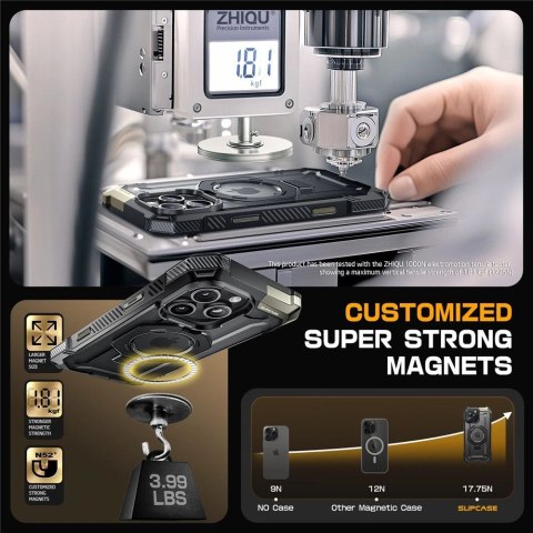 Etui Supcase UB Grip Mag z MagSafe na iPhone 16 Pro Max - czarne Etui Supcase UB Grip Mag z MagSafe na iPhone 16 Pro Max - czarne