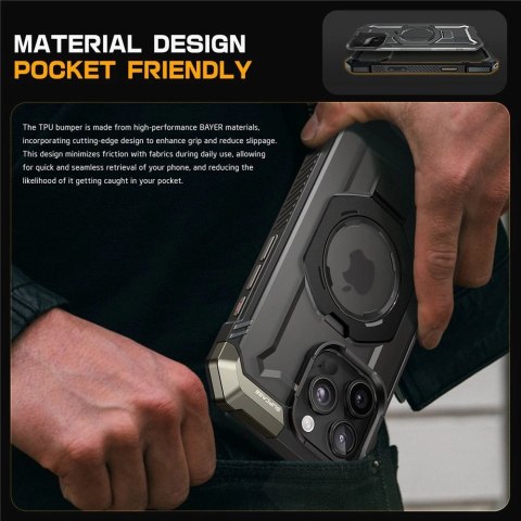 Etui Supcase UB Grip Mag z MagSafe na iPhone 16 Pro - czarne Etui Supcase UB Grip Mag z MagSafe na iPhone 16 Pro - czarne
