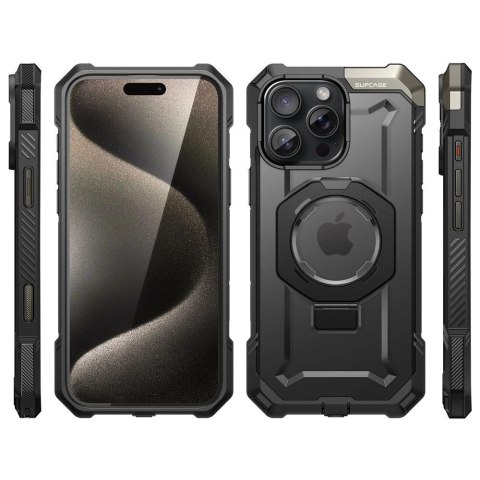 Etui Supcase UB Grip Mag z MagSafe na iPhone 16 Pro - czarne Etui Supcase UB Grip Mag z MagSafe na iPhone 16 Pro - czarne