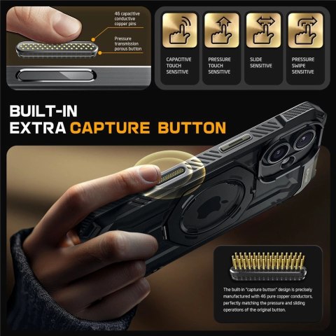 Etui Supcase UB Grip Mag z MagSafe na iPhone 16 - czarne Etui Supcase UB Grip Mag z MagSafe na iPhone 16 - czarne