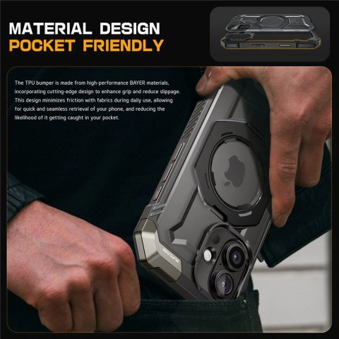 Etui Supcase UB Grip Mag z MagSafe na iPhone 16 - czarne Etui Supcase UB Grip Mag z MagSafe na iPhone 16 - czarne