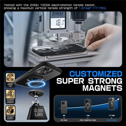 Etui Supcase UB Mag z MagSafe na iPhone 16 Pro - czarne Etui Supcase UB Mag z MagSafe na iPhone 16 Pro - czarne