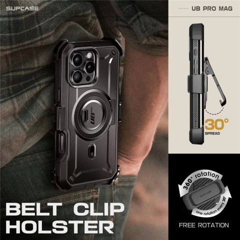 Etui Supcase UB Pro Mag MagSafe na iPhone 16 Pro - czarne Etui Supcase UB Pro Mag MagSafe na iPhone 16 Pro - czarne