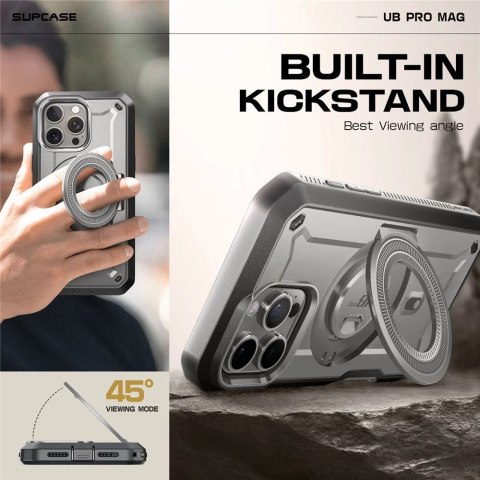 Etui Supcase UB Pro Mag MagSafe na iPhone 16 Pro - szare