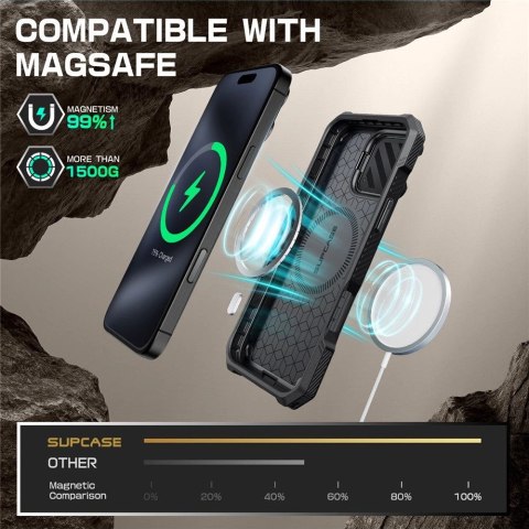 Etui Supcase UB XT Mag z MagSafe na iPhone 16 Pro Max - czarne Etui Supcase UB XT Mag z MagSafe na iPhone 16 Pro Max - czarne