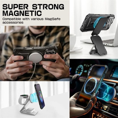 Etui Supcase UB XT Mag z MagSafe na iPhone 16 Pro Max - czarne Etui Supcase UB XT Mag z MagSafe na iPhone 16 Pro Max - czarne