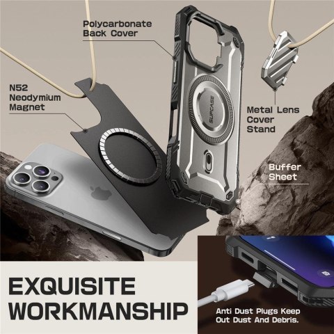 Etui Supcase UB XT Mag z MagSafe na iPhone 16 Pro Max - szare Etui Supcase UB XT Mag z MagSafe na iPhone 16 Pro Max - szare