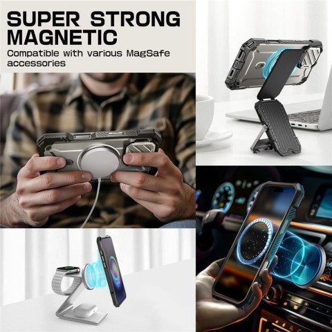 Etui Supcase UB XT Mag z MagSafe na iPhone 16 Pro Max - szare Etui Supcase UB XT Mag z MagSafe na iPhone 16 Pro Max - szare