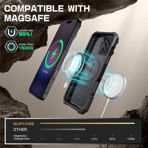Etui Supcase UB XT Mag z MagSafe na iPhone 16 - czarne Etui Supcase UB XT Mag z MagSafe na iPhone 16 - czarne