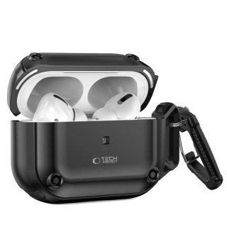Etui Tech-Protect Rough Hook z karabińczykiem na Apple AirPods Pro 1 / 2 - czarny