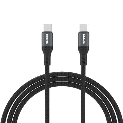 Kabel Dudao L3CC USB-C - USB-C 60W 2m w oplocie - czarny Kabel Dudao L3CC USB-C - USB-C 60W 2m w oplocie - czarny