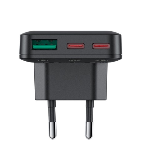 Ładowarka Acefast A100 65W GaN 2 USB-C+ USB-A ultra cienka - czarna Ładowarka Acefast A100 65W GaN 2 USB-C+ USB-A ultra cienka - czarna