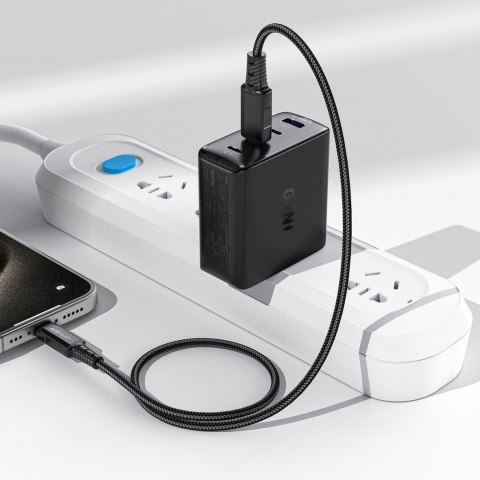 Ładowarka Acefast A96 PD100W GaN (3 x USB-C + 1x USB-A) z końcówką US - czarna Ładowarka Acefast A96 PD100W GaN (3 x USB-C + 1x USB-A) z końcówką US - czarna