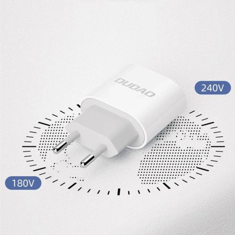 Ładowarka sieciowa Dudao A14EU PD 20W USB-C - biała Ładowarka sieciowa Dudao A14EU PD 20W USB-C - biała