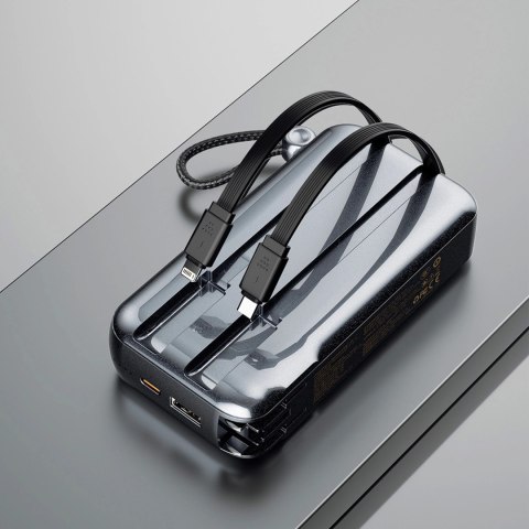 Ładowarka z powerbankiem Dudao K25 2in1 10000mAh z 3 wtyczkami - szara Ładowarka z powerbankiem Dudao K25 2in1 10000mAh z 3 wtyczkami - szara
